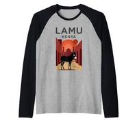 Lamu Kenia Atardecer Camiseta Manga Raglan