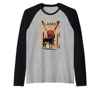 Lamu Kenia Atardecer Camiseta Manga Raglan