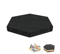 LAMUNI Funda Arenero Infantil 180x150x20cm Cubierta de Sandbox Hexagonal Impermeable Funda Protectora para Arenero de Jardin 420D Tela Oxford Cubierta de Protección para Arenero Piscina con Cordón