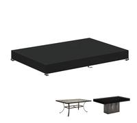 LAMUNI Funda Mesa Jardín 210x90x15cm Funda Protectora Mesa Exterior Cubierta de Mesa Rectangular 420D Tela Oxford Funda Tablero Mesa Exterior Impermeable Funda para Mesa de Jardin, Anti-Viento