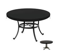 LAMUNI Funda Protectora para Mesa de Jardin, 122x10cm Funda para Tablero de Mesa Impermeable Cubierta de Mesa Exterior, Anti-Viento, Anti-UV Funda Mesa Jardin Redonda Fundas de Mesa Exterior