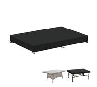 LAMUNI Funda Protectora para Mesa de Jardin, 150x90x15cm Funda para Tablero de Mesa Impermeable Cubierta de Mesa Exterior, Anti-Viento, Anti-UV Funda Mesa Jardin Rectangular Fundas de Mesa Exterior