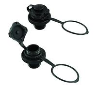 LAMXD 2 válvulas de aire inflables para barco, tapones de aire en espiral de Boston, tapones de aire para inflar y desinflar rápidamente, tapones antifugas, barco de piscina, color negro