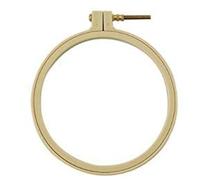 LAMXD 4 Piezas 4 Tamaños Aro de Bordado Redondo de Plástico Aro Circular de Punto de Cruz para Manualidades y Costura, con Agujas de Bordado de Ojo Dorado, Aro de Bordado