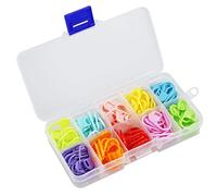 LAMXD Marcador de punto, 130 piezas marcador de ganchillo, 10 colores anillos marcadores de punto, marcadores de malla bloqueables, marcador de ganchillo de punto para ganchillo y proyectos de punto