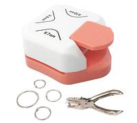 LAMXD Perforadora 3 en 1, perforadora de 3 vías, perforadora de 3 vías, con perforadora de papel y anillo de carpeta de hojas sueltas, laminado, manualidades, hacer tarjetas y álbumes de recortes