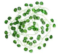 LAMXD Plantas Hiedra Artificial, 1 Pieza 2.2m Guirnalda Enredadera Artificiales, Hiedra Falsa Hojas Verde Colgantes para Boda, Fiesta, Jardín, Valla, Escalera, Interior Exterior(Hojas de Begonia)