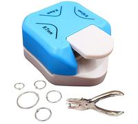 LAMXD Punzón redondo de esquina 3 en 1, perforador de 3 vías con perforador de papel y anillo de carpeta de hojas sueltas, laminado, manualidades, hecho a mano, actividad # azul