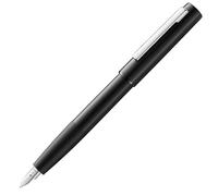 Lamy Pluma estilográfica aion black: pluma moderna con cuerpo de aluminio anodizado, ligera y sin juntas, clip de acero inoxidable y plumín de acero M, incluye cartucho de tinta azul T10