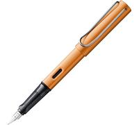 Lamy 1233452 AL-star 27 - Pluma estilográfica de aluminio en color bronce con mango transparente y punta de acero - plumín F