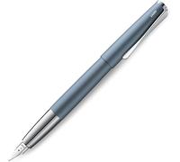 Lamy 1234853 studio 66 - Pluma estilográfica atemporal en color glacier de acero inoxidable y clip en forma de hélice, grosor del plumín EF