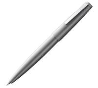Lamy 2000 plata pluma - elegante con cuerpo de acero inoxidable pulido mate - plumín de oro de 14 quilates parcialmente platinado - tamaño del plumín M