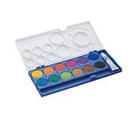 Lamy 510 Aquaplus - Caja de pinturas (24 unidades), 12 Farben mit Deckweiß, 12er Deckfarbkasten Blau
