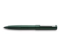 Lamy Aion 377 - Bolígrafo de punta redonda de aluminio sin costuras en color verde oscuro con clip de acero inoxidable pulido, con mina M 63 negra, ancho de trazo M
