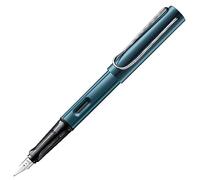 Lamy AL-star 0D4 Pluma estilográfica ligera de aluminio en color azul petróleo con mango ergonómico y plumín de acero pulido, ancho de trazo extrafino, incluye cartucho de tinta T 10 azul