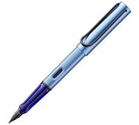 LAMY AL-star 0E1 - Pluma estilográfica ligera de aluminio acuático con mango ergonómico y plumín de acero pulido, ancho de trazo extrafino, incluye cartucho de tinta T 10 azul