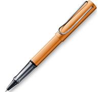 Lamy AL-star 1233456 - Bolígrafo de punta redonda de aluminio en color bronce con mango transparente y clip de metal cromado, ancho de trazo M