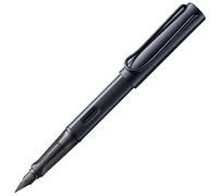 Lamy AL-star black - Pluma estilográfica con empuñadura ergonómica y plumín de acero negro en tamaño EF - cuerpo de aluminio ligero - incluye cartucho T 10 azul - Diestro