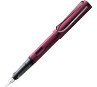 Lamy AL-star black purple - Pluma estilográfica con empuñadura ergonómica y plumín de acero pulido en tamaño F - cuerpo de aluminio ligero - incluye cartucho T 10 azul - Diestro