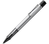 Lamy AL-star Bolígrafo ligero 225 de aluminio en color blanco y plateado con mango ergonómico y clip metálico autoamortiguador, incluye mina grande M 16 M