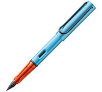 Lamy AL-star denim - Pluma estilográfica con empuñadura ergonómica y plumín de acero pulido en tamaño M - cuerpo de aluminio ligero - incluye cartucho T 10 azul - Diestro