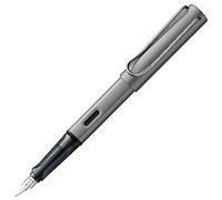 Lamy AL-star graphite - Pluma estilográfica con empuñadura ergonómica y plumín de acero pulido en tamaño B - cuerpo de aluminio ligero - incluye cartucho T 10 azul - Diestro
