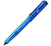 Lamy Balloon 311 - Bolígrafo de punta redonda transparente en color azul con mango distintivo y clip de metal con recubrimiento en polvo, con cartucho de tinta, ancho de trazo B
