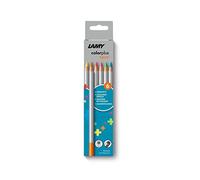 Lamy Colorplus 506 - Juego de 6 lápices de colores (7,2 mm de diámetro, 6 lápices de colores de madera maciza de tilo con forma triangular ergonómica)