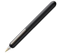 Lamy dialog black - pluma estilográfica sin capuchón con mecanismo giratorio - plumín de oro de 14 ct, parc. chapado en platino y tamaño M - cartucho de tinta T 10 azul y conv. Z 27 - para diestros