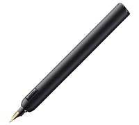 LAMY Dialog cc 081 - Pluma estilográfica (acabado lacado negro mate con mecanismo de giro, plumín bicolor oro rosa de 14 quilates en EF, incluye 5 paquetes de 5 cartuchos T 10 azules, convertidor Z 27