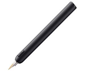 Lamy dialog cc all black -pluma estilográfica sin cap. con mec. giratorio -plumín bicolor de oro de 14 ct, parc. chapado en platino y tamaño B -cartucho de tinta T 10 azul y conv. Z 27 -para diestros