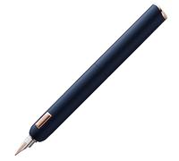 Lamy dialog cc blue -pluma estilográfica sin cap. con mec. giratorio -plumín bicolor de oro de 14 ct, parc. chapado en platino y tamaño M -cartucho de tinta T 10 azul y conv. Z 27 -para diestros