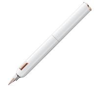Lamy dialog cc white -pluma estilográfica sin cap. con mec. giratorio -plumín bicolor de oro de 14 ct, parc. chapado en platino y tamaño M -cartucho de tinta T 10 azul y conv. Z 27 -para diestros