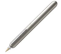 Lamy dialog paladio - pluma estilográfica sin capuchón con mecanismo giratorio - plumín de oro de 14 ct, parc. chapado en platino y tamaño F - cartucho de tinta T 10 azul y conv. Z 27 - para diestros