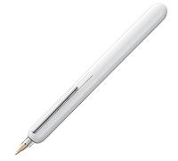Lamy dialog pianowhite - pluma estilográfica sin capuchón con mecanismo giratorio -plumín de oro de 14 ct, parc. chapado en platino y tamaño M -cartucho de tinta T 10 azul y conv. Z 27 -para diestros