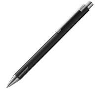 Lamy econ 240 Bolígrafo de acero inoxidable en negro mate y clip curvado, incluye mina grande M 16, ancho de trazo M, color negro
