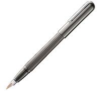 Lamy Imporium 093 - Pluma estilográfica con cuerpo en acabado mate de titanio PVD, clip de platino pulido (galvanizado) y pluma de oro bicolor de 14 quilates, grosor de la pluma: OB
