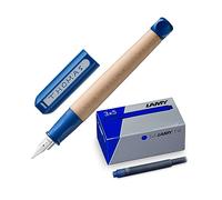 Lamy Juego de 1 pluma estilográfica abc en azul con pluma principiante A y 1 juego de 3 cartuchos de tinta T10 en caja original - Color de la tinta azul
