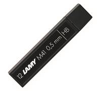 Lamy M41 mines pour porte-mines, épaisseur: 0,5mm, grade de dureté: HB, étui à 12 mines, Noire