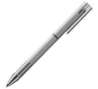 Lamy Logo brushed twin pen - Bolígrafo multifunción atemporal y portaminas en elegante carcasa de metal, incluye mina M 21 en negro y mina fina M 41 (0,5 mm)
