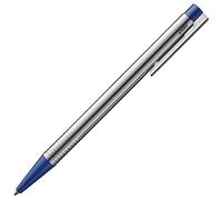 Lamy logo matt blue - Bolígrafo en un elegante y robusto estuche de acero inoxidable - ancho de línea M - incluye recambio de gran capacidad M 16 en azul