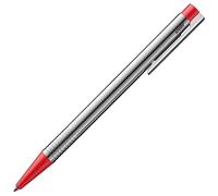 Lamy logo matt red - Bolígrafo en un elegante y robusto estuche de acero inoxidable - ancho de línea M - incluye recambio de gran capacidad M 16 en rojo