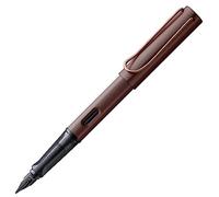 Lamy Lx 090 Pluma estilográfica de aluminio anodizado en color marrón castaño con mango transparente y pluma de acero, grosor M