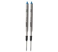 Lamy M16 recambio de bolígrafo de gran capacidad, metal, paquete de 2 - Recambio original para todos los modelos de bolígrafos Indeleble - Trazo medio en tinta azul