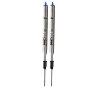 Lamy M16 recambio de bolígrafo de gran capacidad, metal, paquete de 2 - Recambio original para todos los modelos de bolígrafos Indeleble - Trazo fino en tinta azul