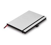 Lamy Paper Blanco Cuaderno tapa dura A5 810 - Formato DIN A5 (145 x 210 mm) en aspecto metálico cepillado sin rayas, 192 páginas y cierre elástico