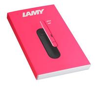 Lamy Pico - Bolígrafo de punta rosa neón (incluye estuche de piel auténtica y compacta M 22, 1 clic, tamaño completo), color rosa neón