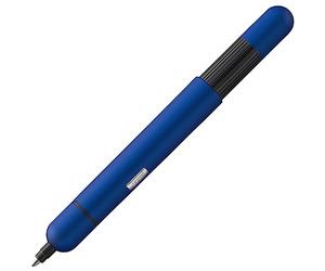Lamy pico imperialblue bolígrafo - bolígrafo de bolsillo innovador - con un clic en tamaño completo - cuerpo metálico y ancho de trazo M - recambio compacto M 22 en negro incl.