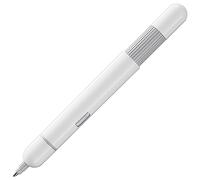 Lamy pico white bolígrafo - bolígrafo de bolsillo innovador - con un clic en tamaño completo - cuerpo metálico y ancho de trazo M - recambio compacto M 22 en negro incl.
