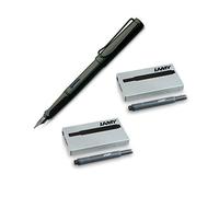 Lamy Pluma estilogr?fica Safari Umbra 1203065 pl?stico Umbra M (+ 10 cartuchos negros)